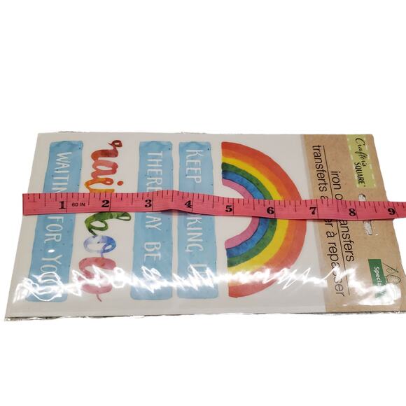 Crafters Square Iron On Transfers Rainbows Waiting For You Inspirational - Picture 3 of 6